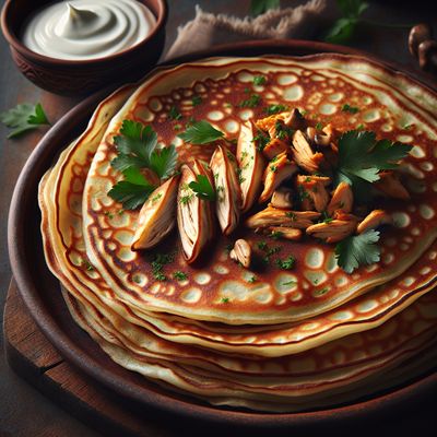 Blinchiki with Chicken and Mushroom