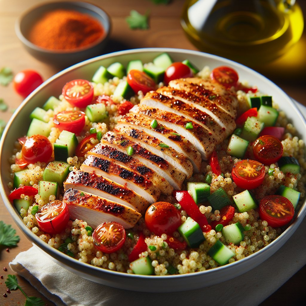 Quinoa Salad with Grilled Chicken