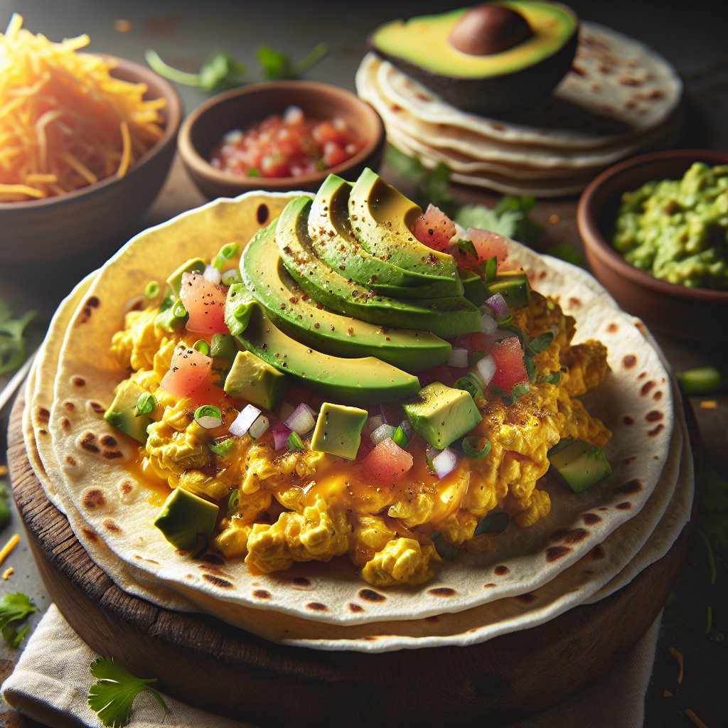 Southwest Avocado and Egg Breakfast Tacos