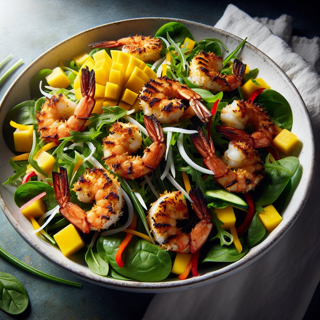 Thai-Inspired Coconut Shrimp and Mango Salad