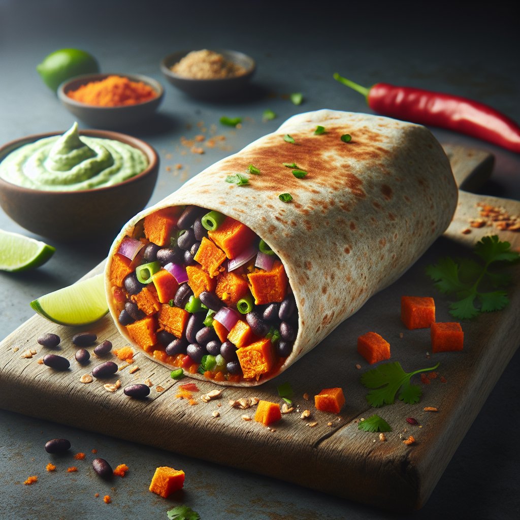 Sweet Potato and Black Bean Burrito