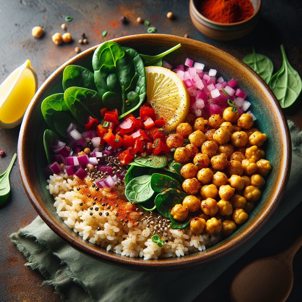 Chickpea and Spinach Power Bowl